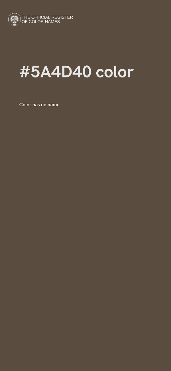 #5A4D40 color image