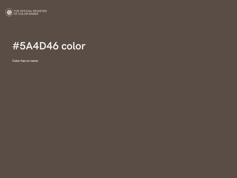 #5A4D46 color image