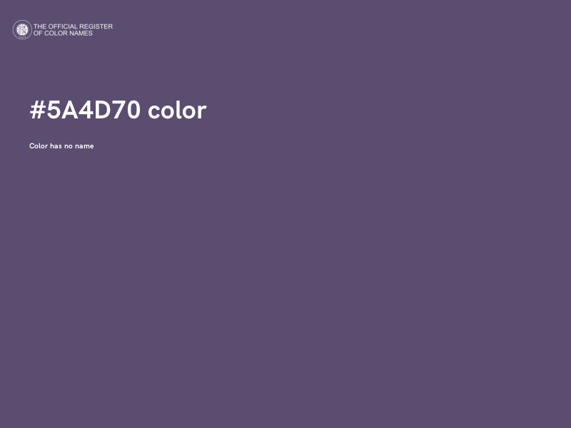 #5A4D70 color image