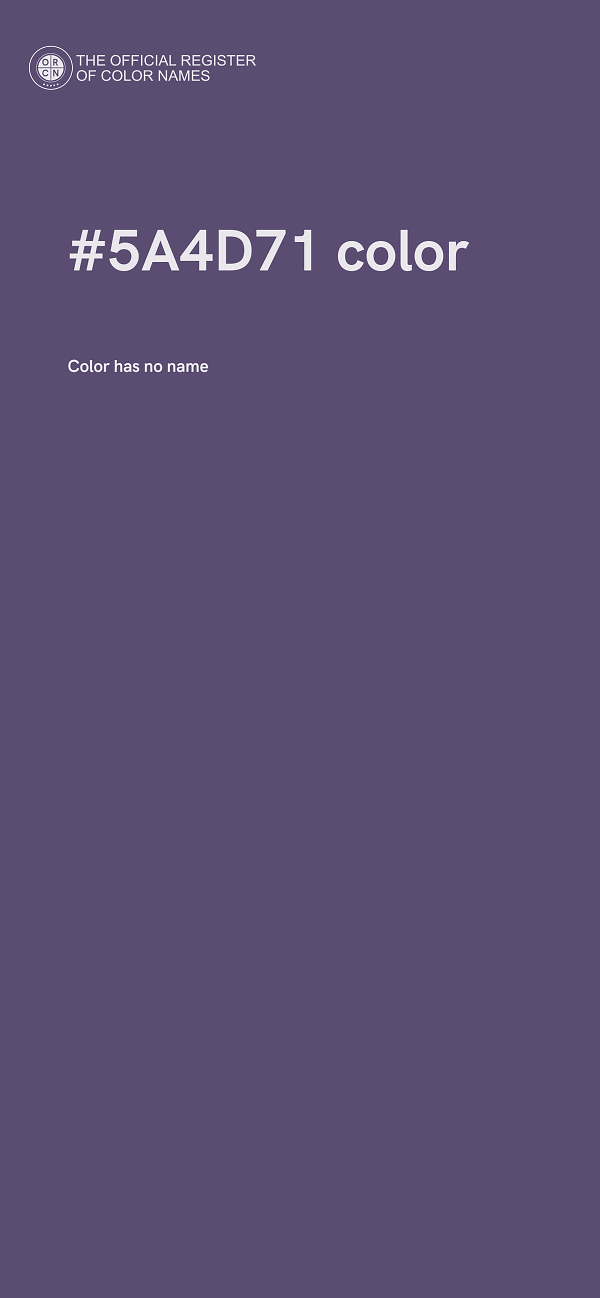 #5A4D71 color image