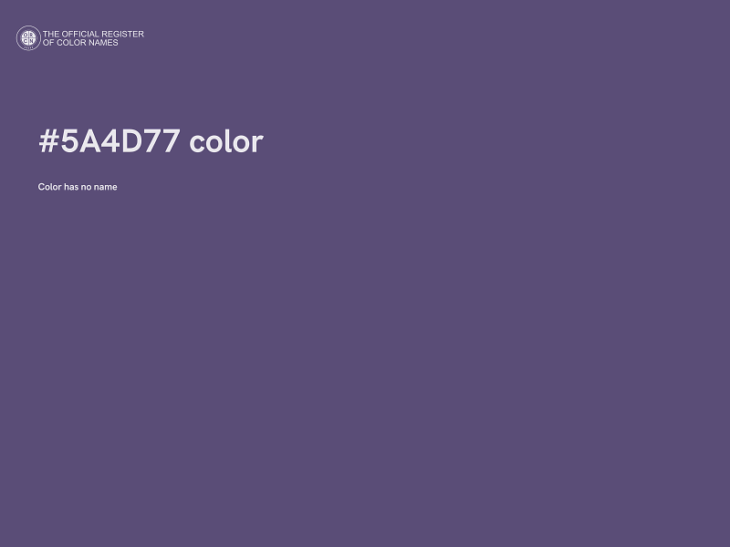 #5A4D77 color image