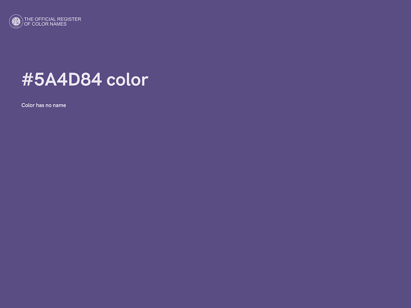 #5A4D84 color image