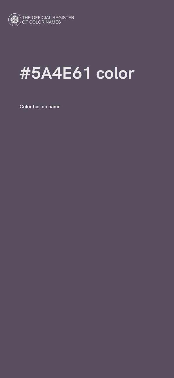 #5A4E61 color image