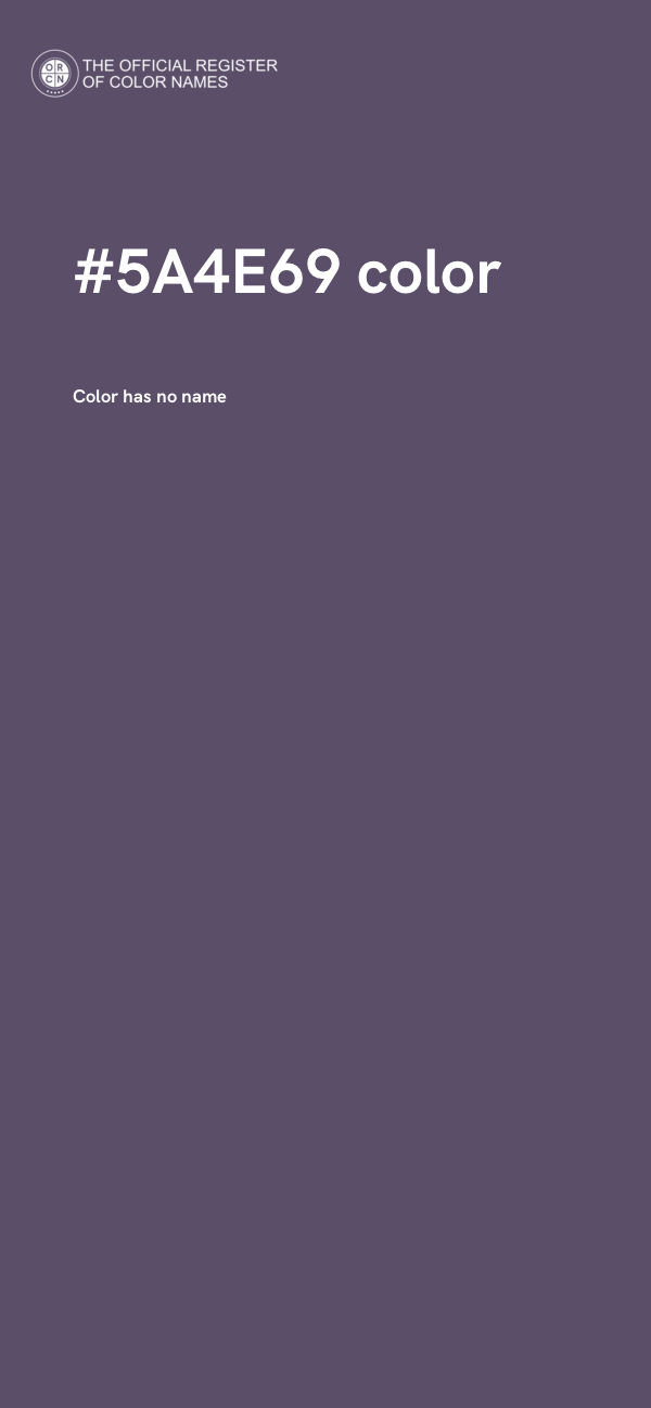 #5A4E69 color image
