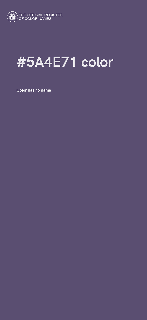 #5A4E71 color image