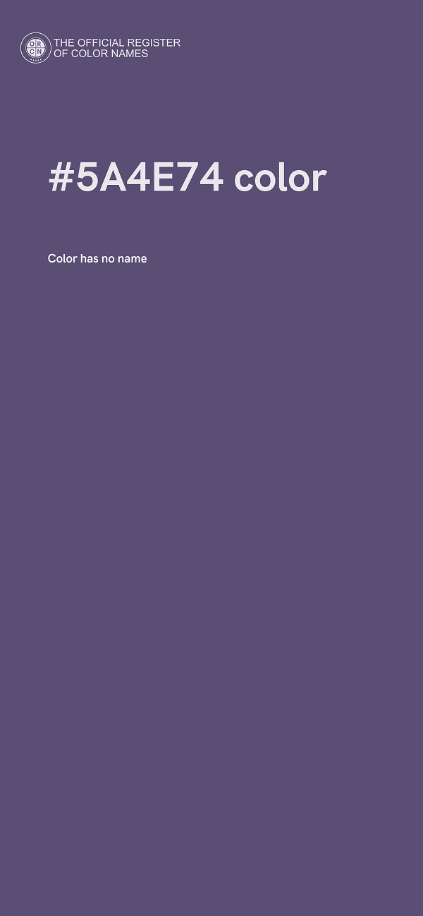#5A4E74 color image
