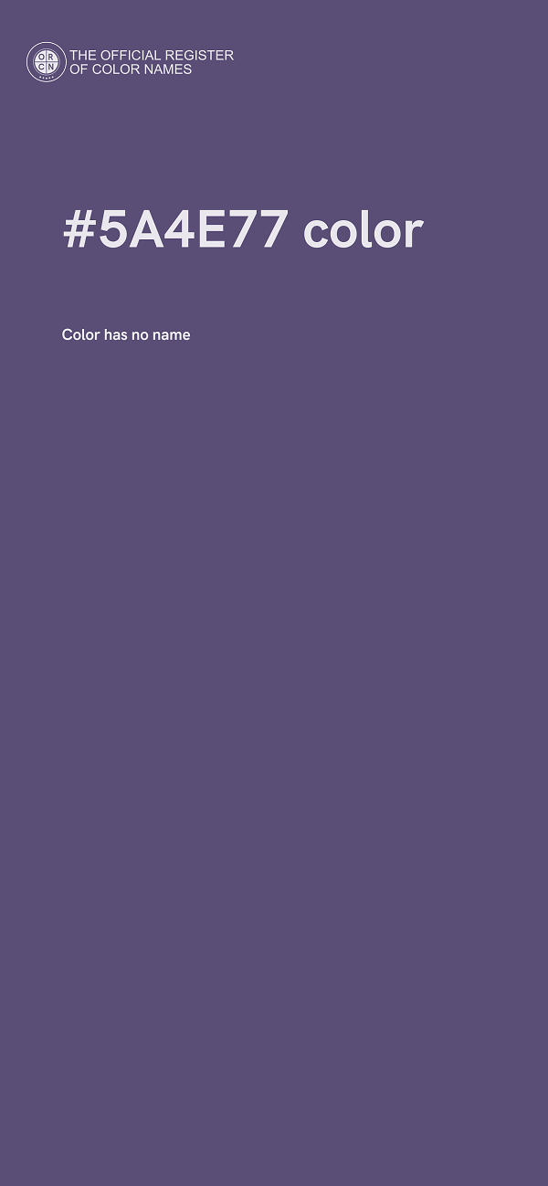 #5A4E77 color image