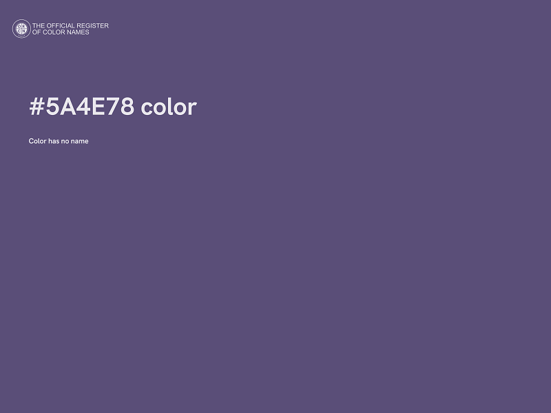 #5A4E78 color image