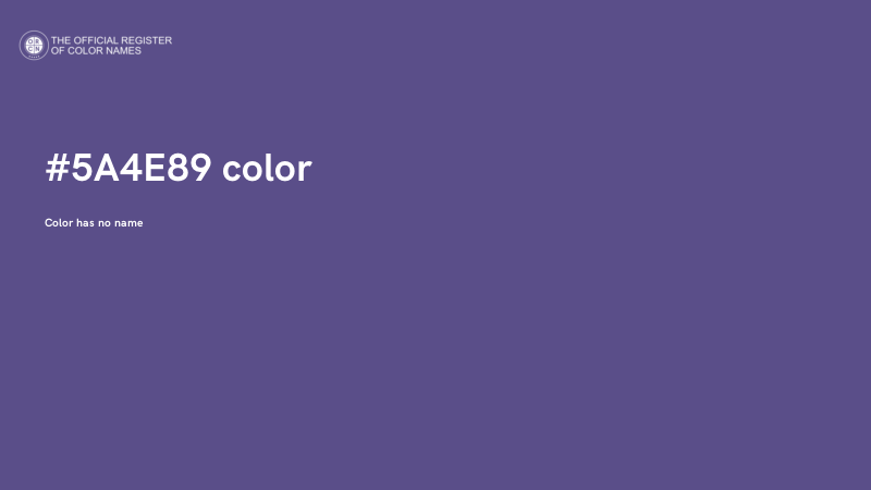 #5A4E89 color image