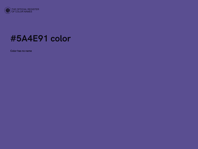 #5A4E91 color image