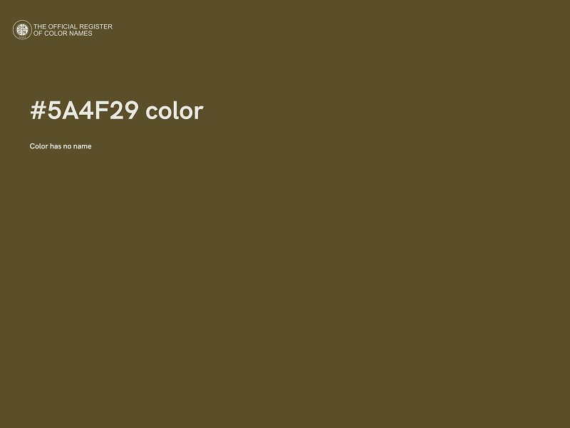 #5A4F29 color image