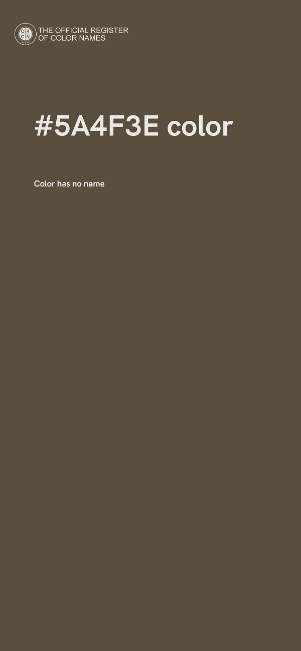 #5A4F3E color image