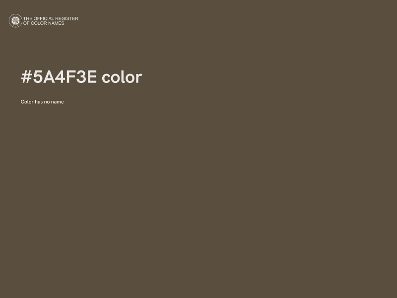 #5A4F3E color image