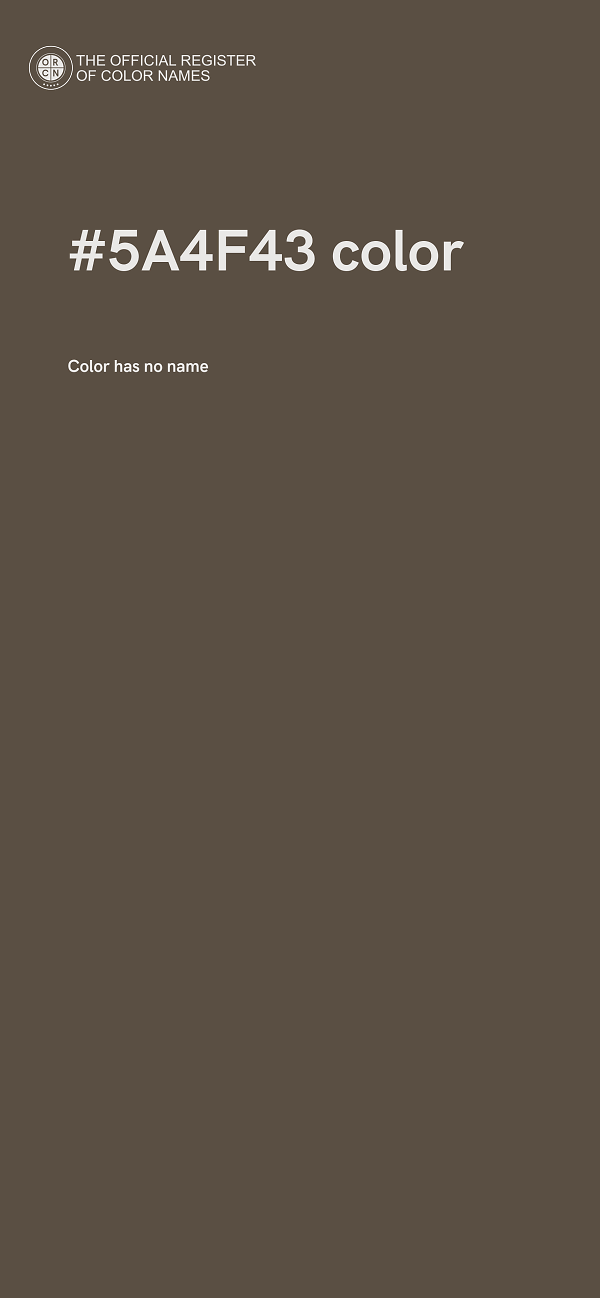 #5A4F43 color image