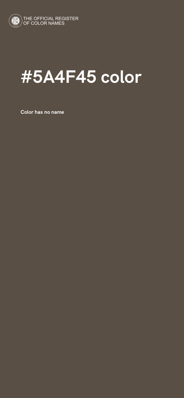 #5A4F45 color image