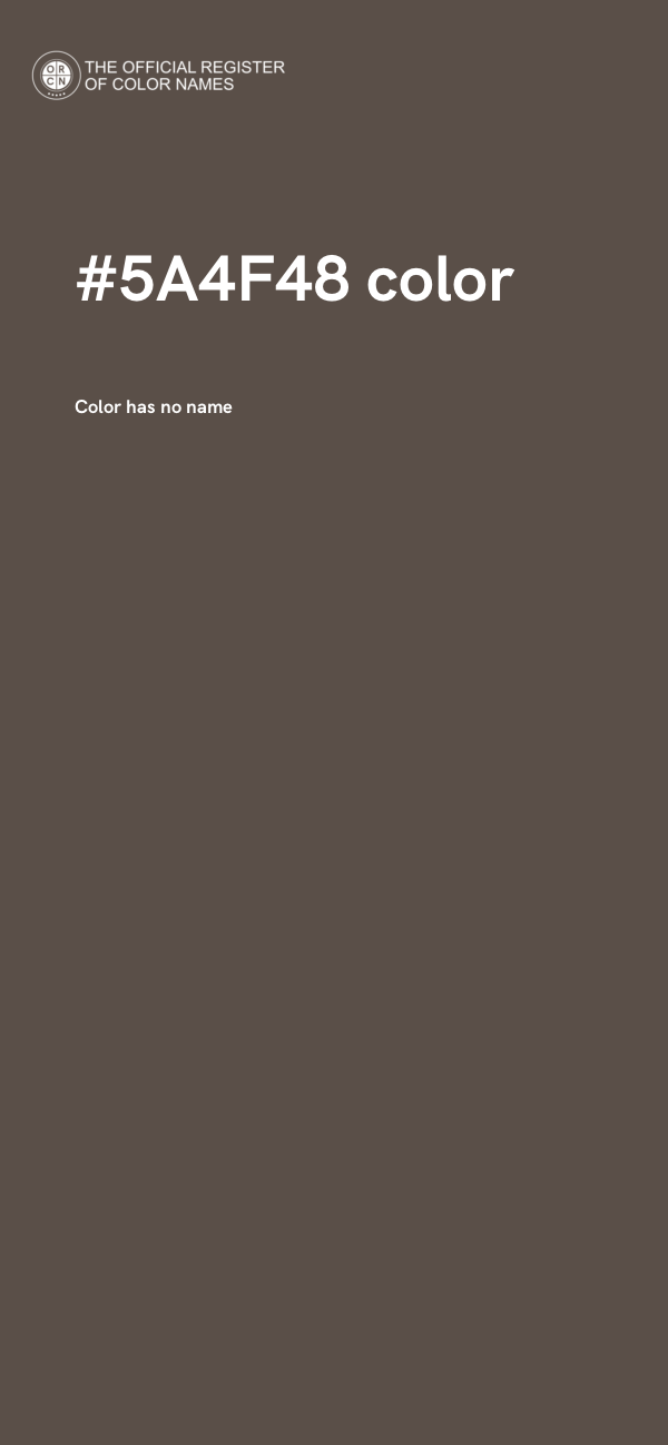 #5A4F48 color image