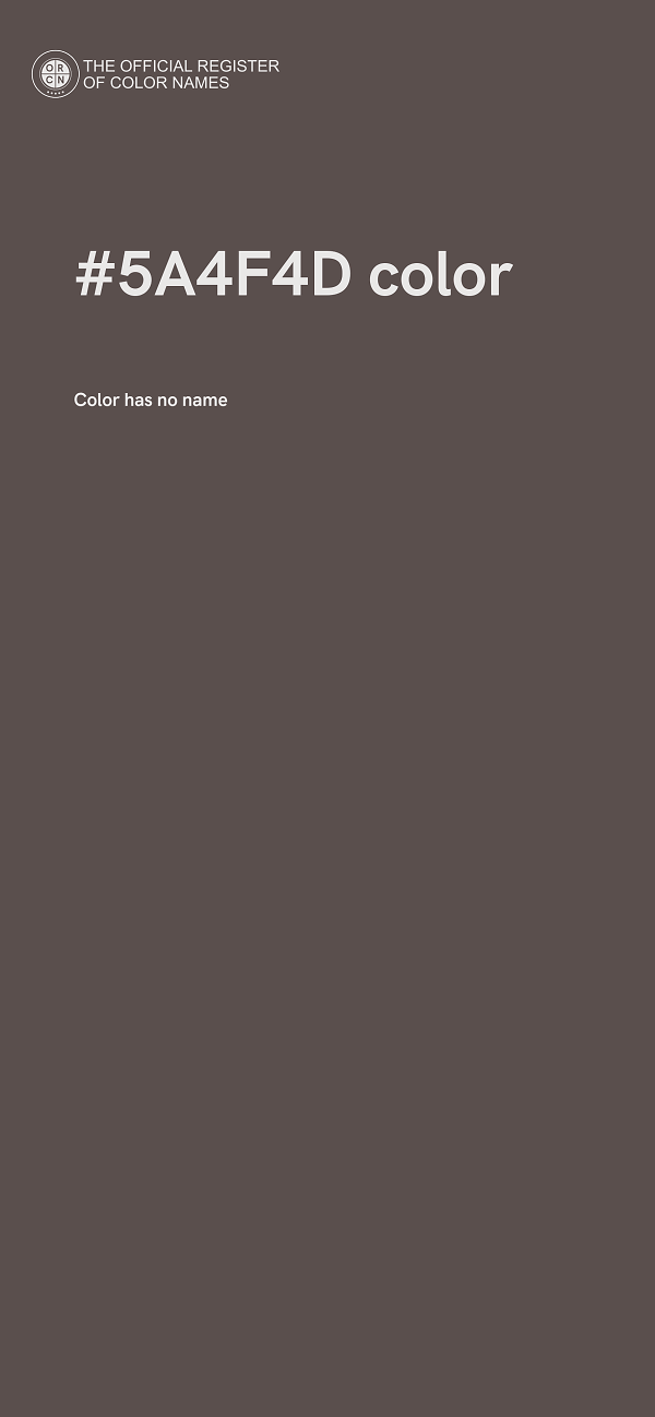 #5A4F4D color image