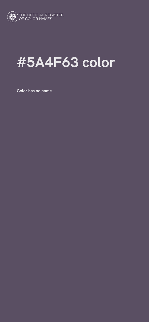 #5A4F63 color image