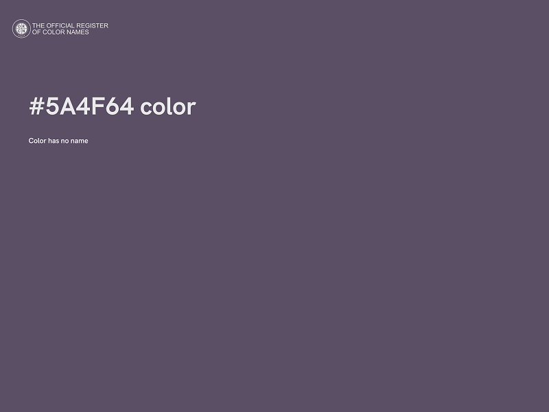 #5A4F64 color image