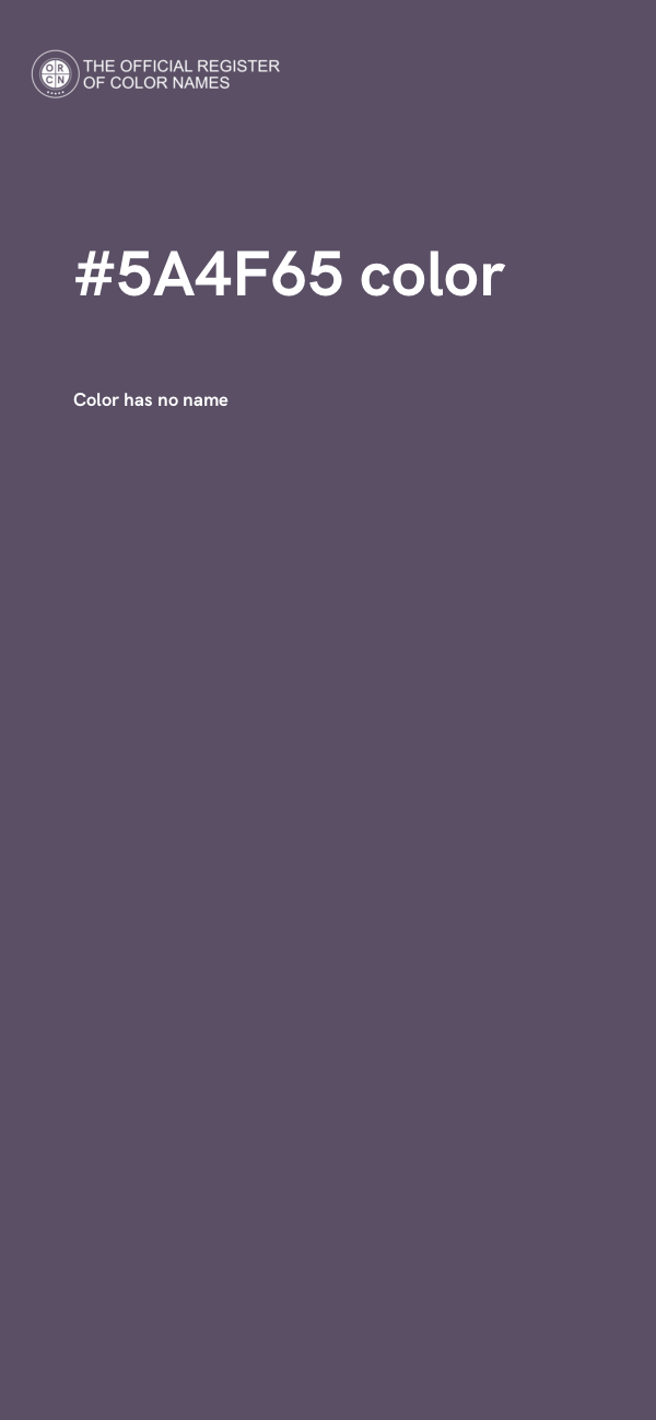 #5A4F65 color image