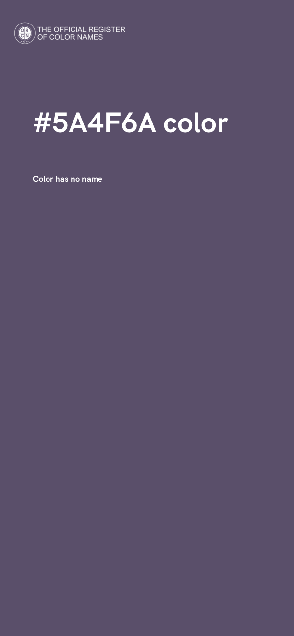#5A4F6A color image