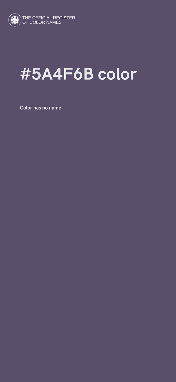 #5A4F6B color image