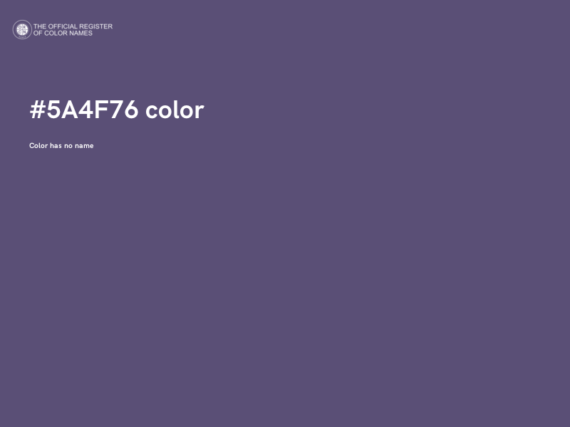 #5A4F76 color image