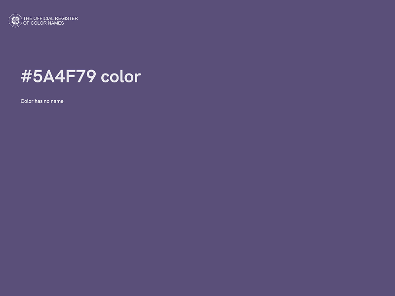 #5A4F79 color image