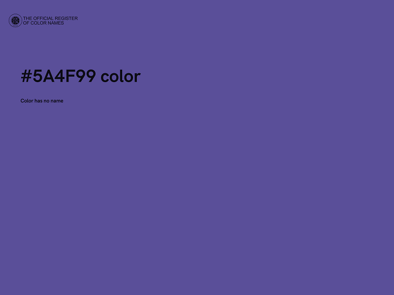 #5A4F99 color image