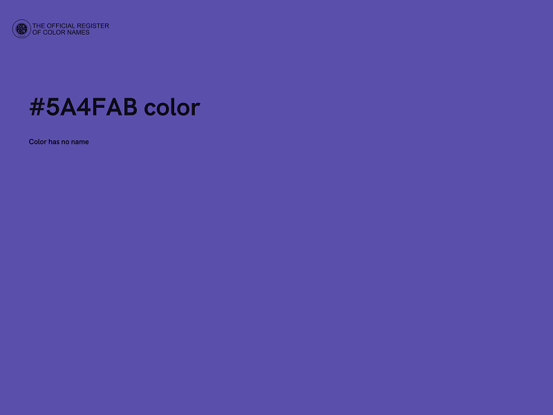 #5A4FAB color image