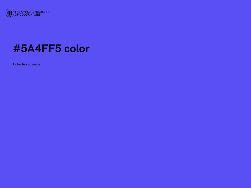 #5A4FF5 color image