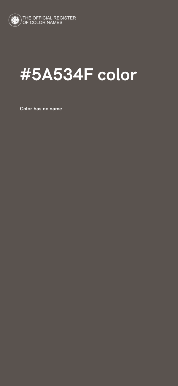 #5A534F color image