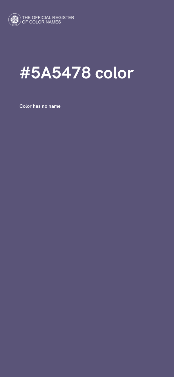#5A5478 color image