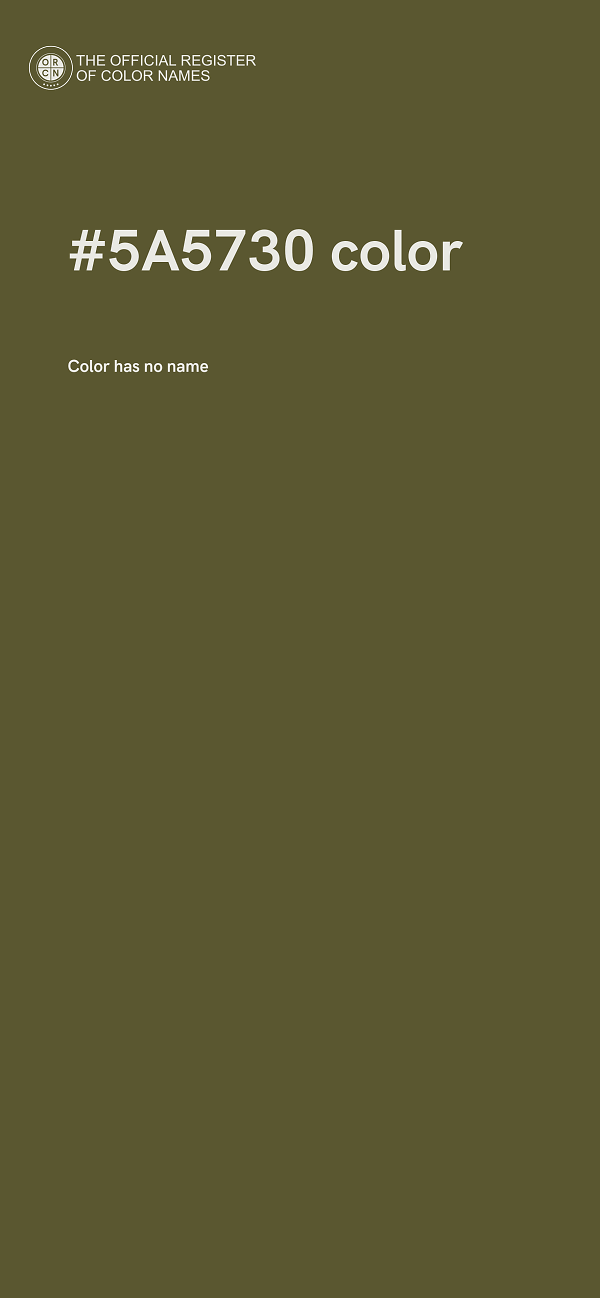 #5A5730 color image