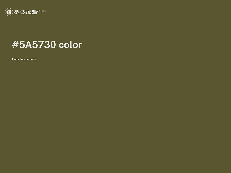 #5A5730 color image