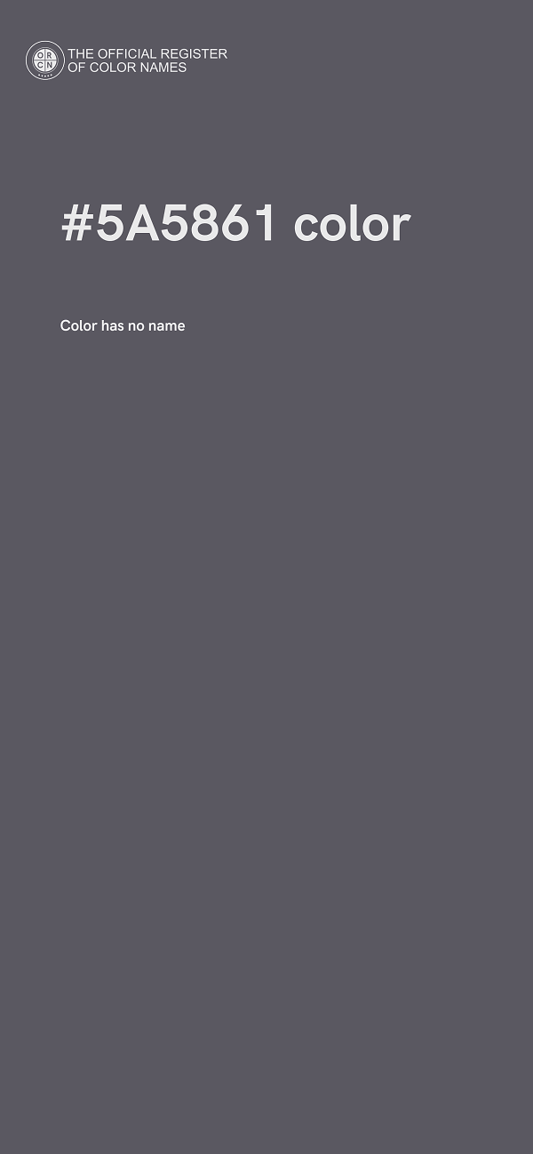 #5A5861 color image