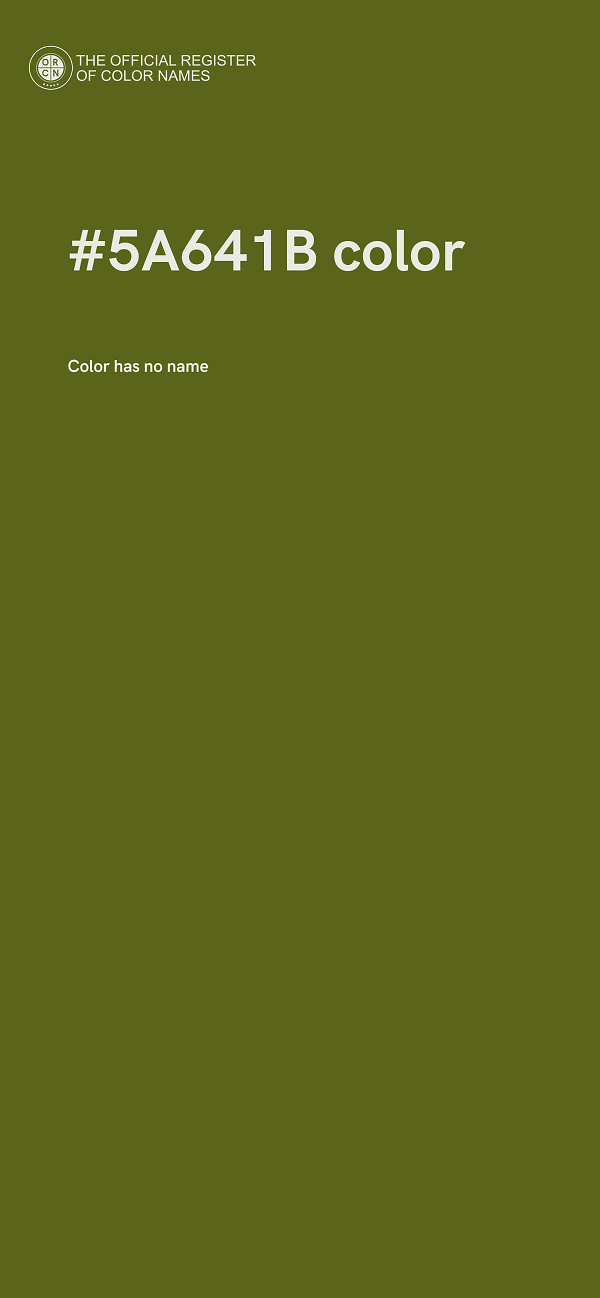 #5A641B color image