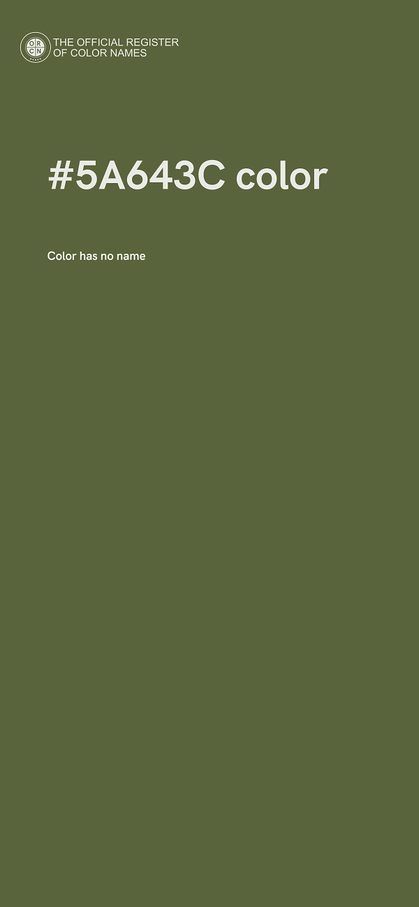 #5A643C color image