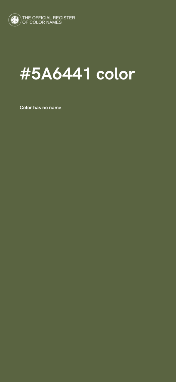 #5A6441 color image