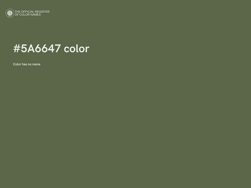 #5A6647 color image