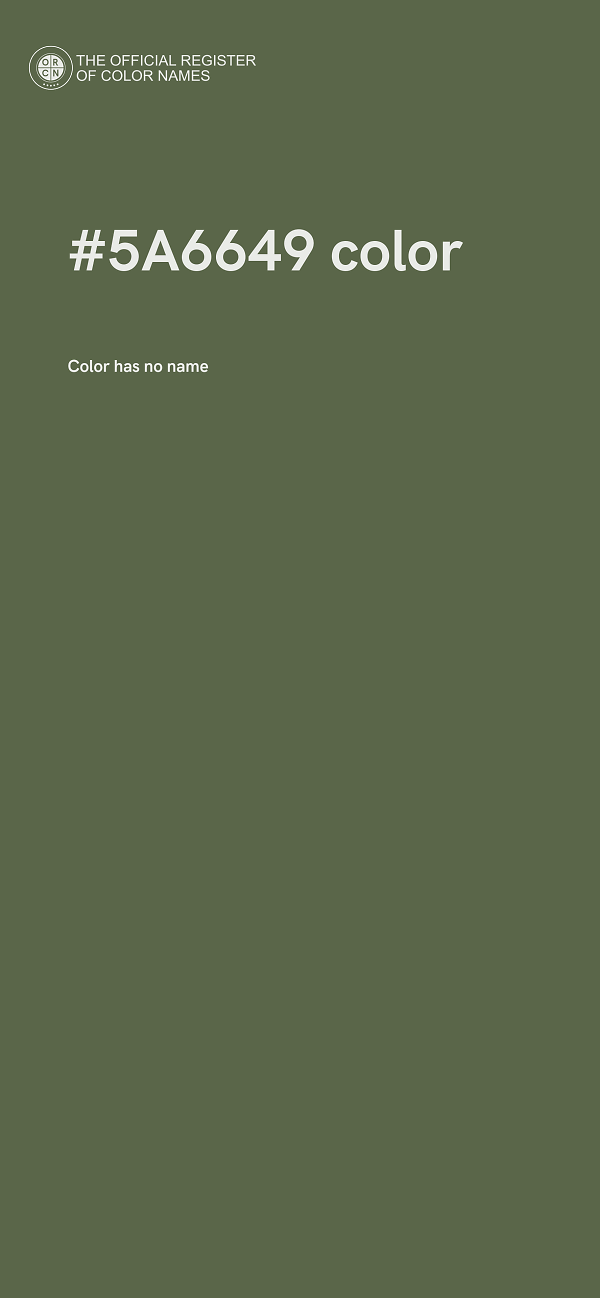 #5A6649 color image