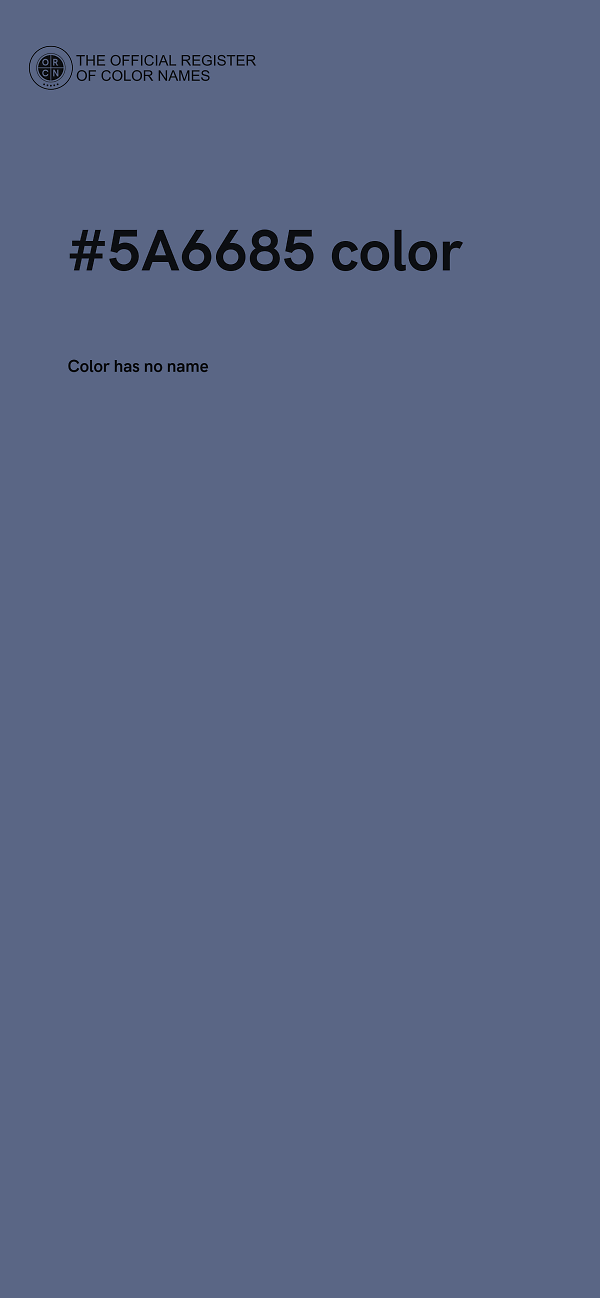 #5A6685 color image