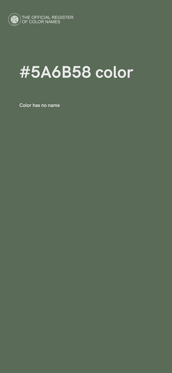 #5A6B58 color image