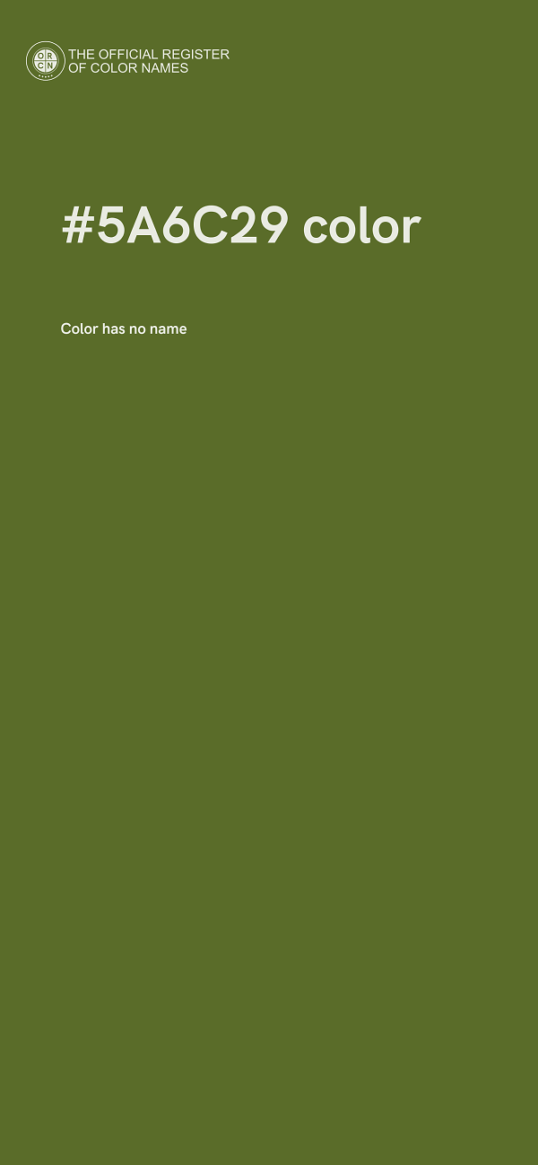 #5A6C29 color image