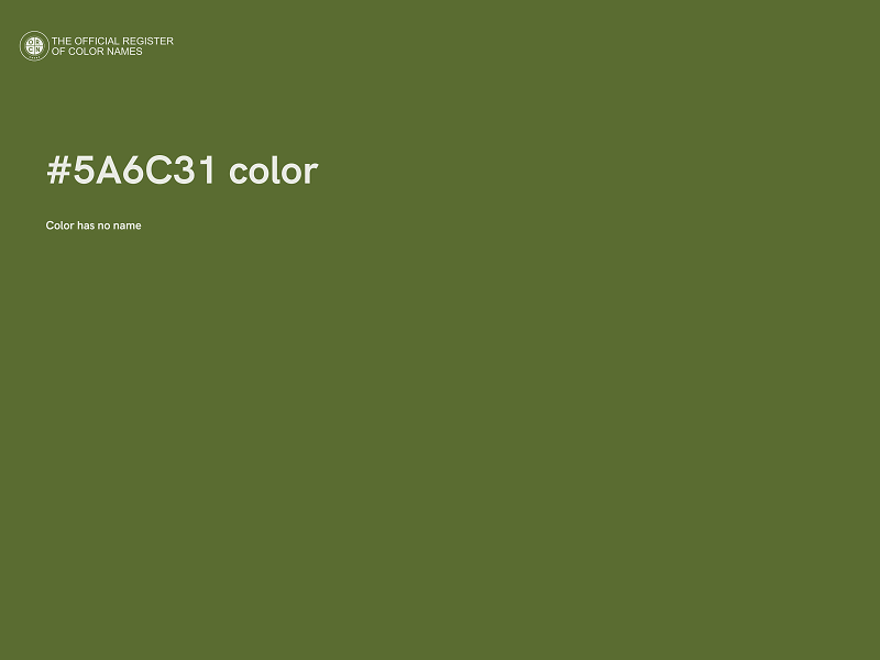 #5A6C31 color image