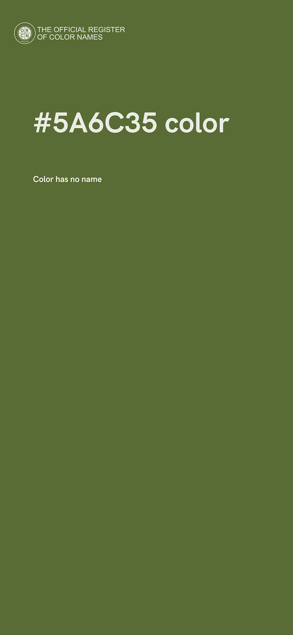 #5A6C35 color image