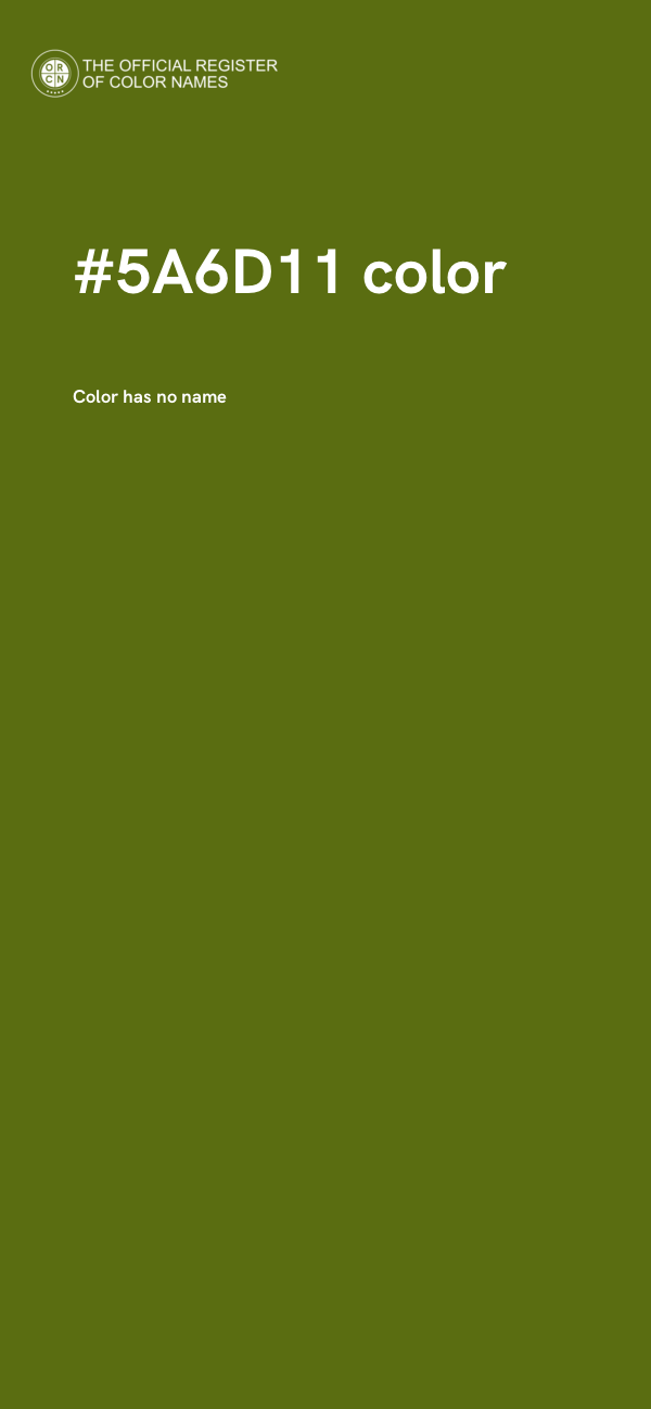 #5A6D11 color image