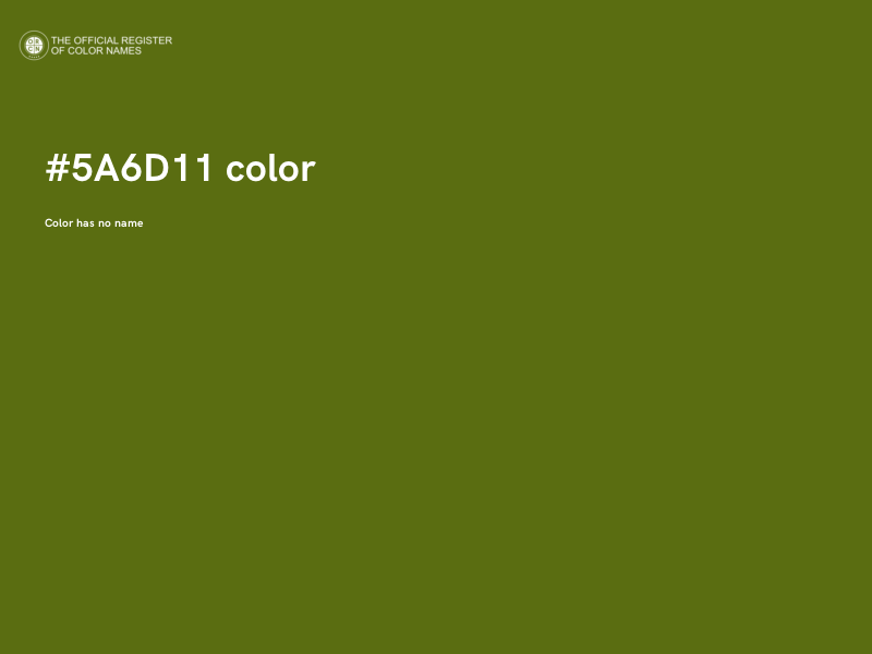 #5A6D11 color image
