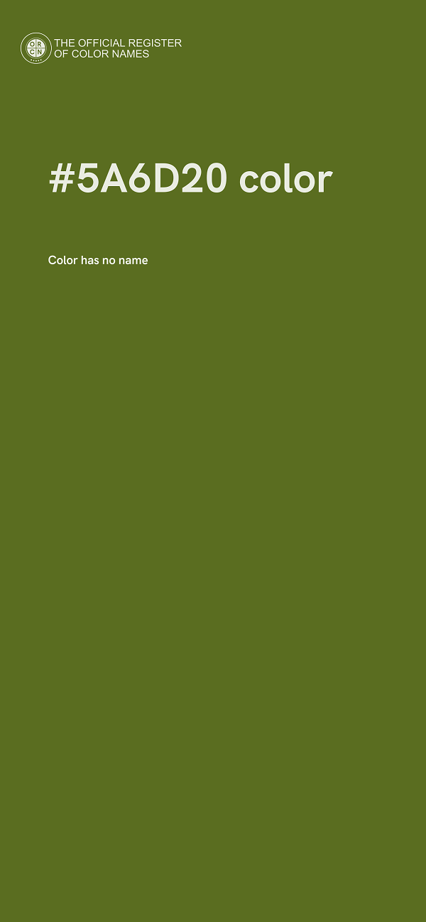 #5A6D20 color image