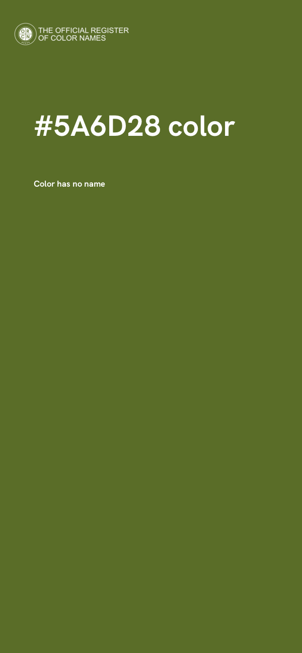 #5A6D28 color image